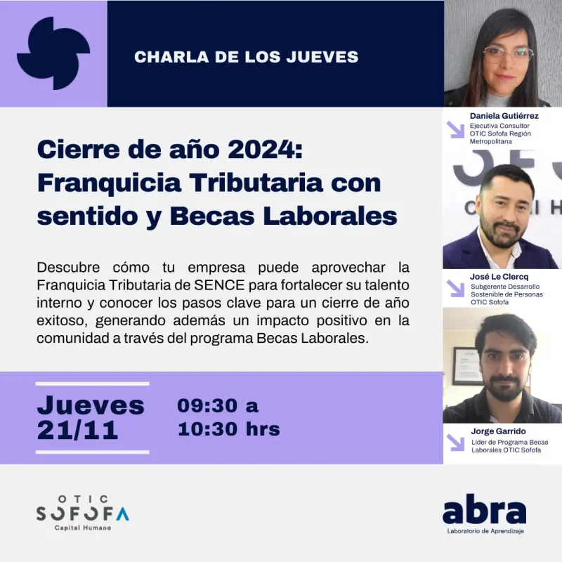 Cierre de año 2024: Franquicia Tributaria con sentido y programa Becas Laborales (2)